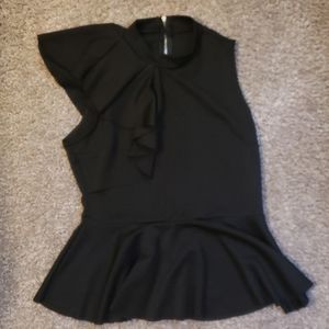 Black sleeveless blouse